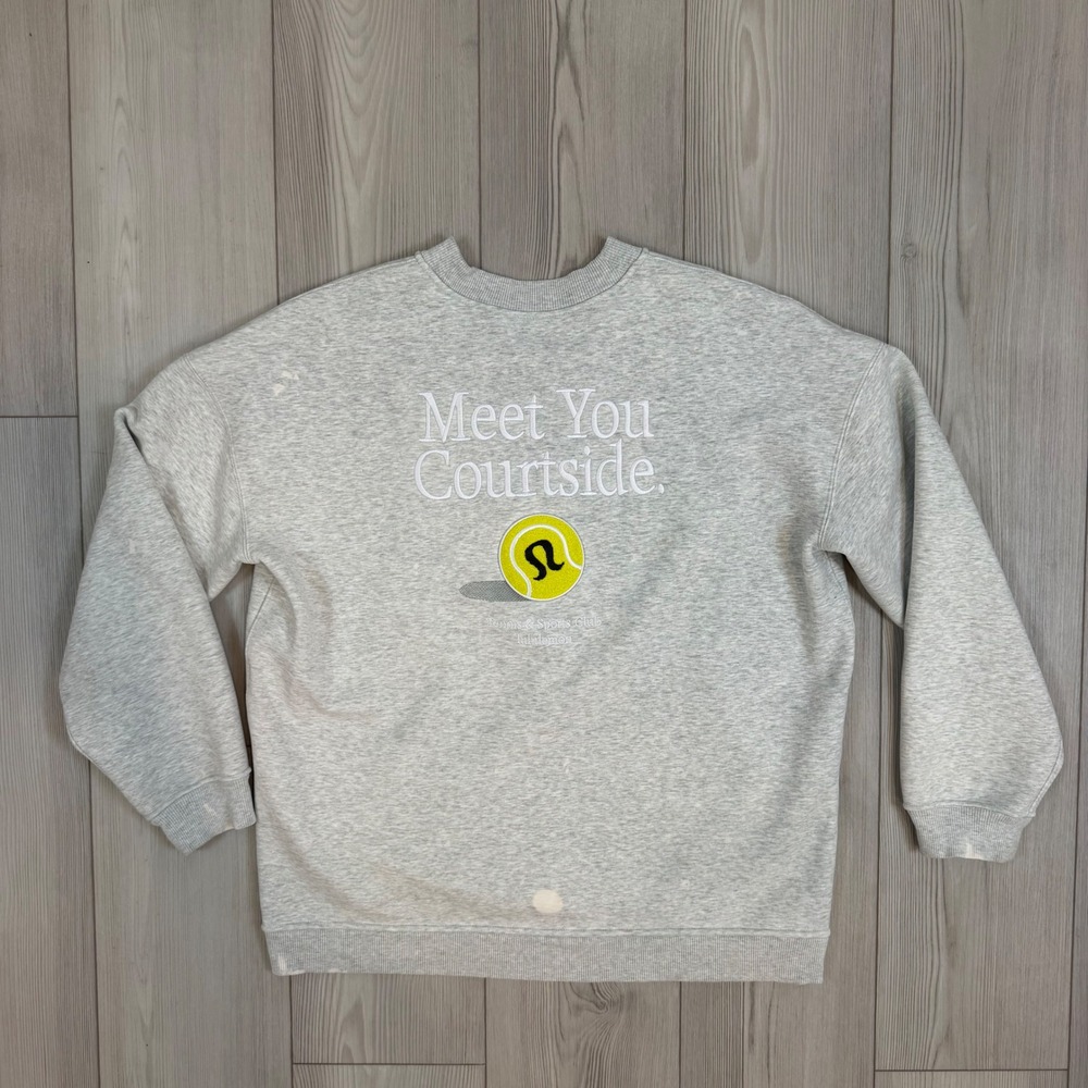 Lululemon Meet You Courtside Tennis Sports Club Oversized Pullover Sweatshirt